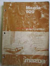 Mazda 929 Workshop Manual -korjaamokäsikirja, englanninkileinen