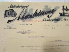 Aktiebolaget Machinery Osakeyhtiö, Åbo 23. juli 1921. -asiakirja