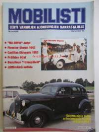Mobilisti 1986 nr 6 -Lehti vanhojen autojen harrastajille, sisällysluettelo löytyy kuvista.