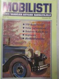 Mobilisti 1991 nr 3 -Lehti vanhojen autojen harrastajille, sisällysluettelo löytyy kuvista.