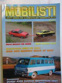 Mobilisti 2004 nr 4 -Lehti vanhojen autojen harrastajille, sisällysluettelo löytyy kuvista. Koeajossa Dodge A108 Custom Sportsman 1967, Panhard PL 17 Berline 1960
