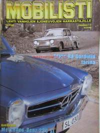 Mobilisti 2002 nr 1 -Lehti vanhojen autojen harrastajille, sisällysluettelo löytyy kuvista.Koeajossa Mercedes-Benz 230 SL