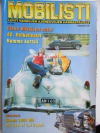 Mobilisti 1999 nr 4 -Lehti vanhojen autojen harrastajille, sisällysluettelo löytyy kuvista. Cisse Häkkisen autot