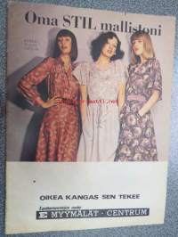 Oma Stil mallistoni - syksy / talvi 1975-76 / E-Myymälät - Centrum -mainos