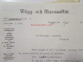 Wägg- och Massaaffär, Helsingfors 3/8 1921. -asiakirja