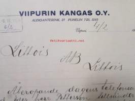 Viipurin Kangas, Viipuri 4/2 1925 -asiakirja