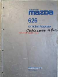 Mazda 626 Takaveto kytkentäkaavio 1978-->