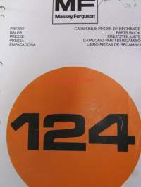 Massey-Ferguson MF 124 Parts book -Paalauskoneen varaosaluettelo.