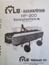 Ylö Haravapöyhin HP-200, valmistus no 1 alkaen -varaosaluettelo -76