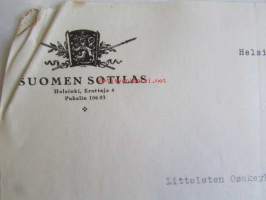 Suomen Sotilas, Helsinki 23. marrask. 1927 -asiakirja