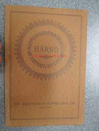 Härnö hammasvaihdemoottoreita, hammasvaihteita - tuoteluettelo, sisältää myös 