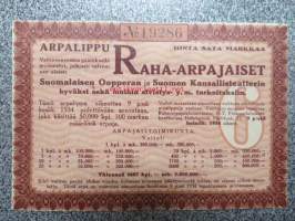 Raha-arpa, Raha-arpajaiset kesäkuu 1934 nr 19286