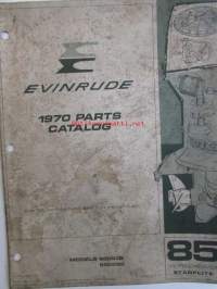 Evinrude 1970 Parts book 85 Horsepower Starlite  (First in outboards), katso tarkemmat mallimerkinnät kuvista.